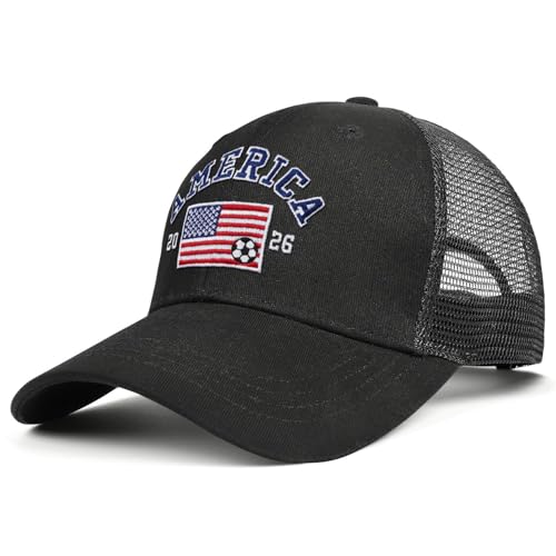 Image of Adjustable State Flag Trucker Hat Mesh Baseball Cap with Embroidered Patch for Men Women