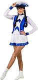 mariechenuniform  O9820-44 blau-weiß mit Silberborte Damen Funkenkostüm Mariechenkostüm Gr.44