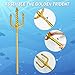 Amlisia 60Inch Gold Trident, Trident Spear Toys Plastic Trident King Neptune Costume Accessory for Adults Halloween Cosplay (Gold)