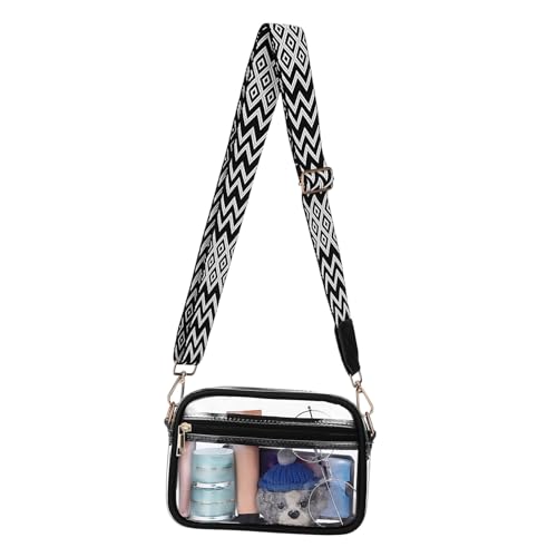 Sac à bandoulière transparent pour femmes qui simplifie les contrôles de sécurité