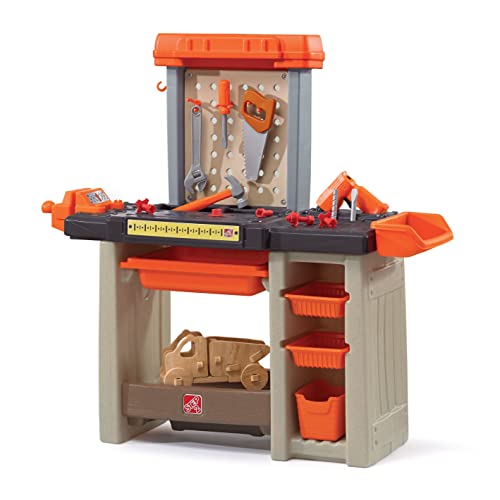 Step2 Handyman Kids Workbench, Indoor/Outdoor Tool Bench for Children, Interactive Play with Sounds, Made of Durable Plastic, Includes 35 Piece Toy Accessories, For Toddlers 3+ Years Old - image 7
