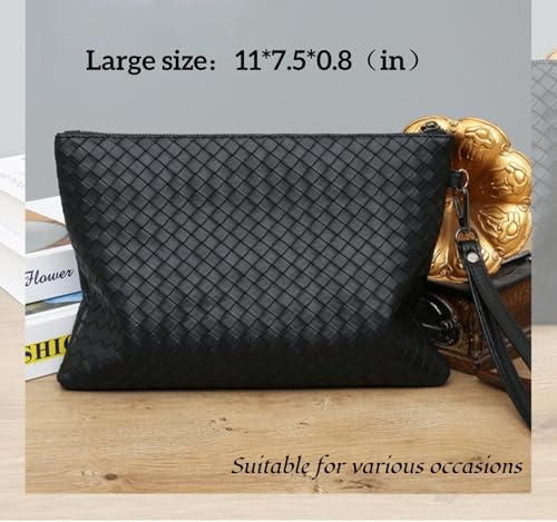 Image of Mens Clutch Bag Man Purse Handbag 9.5-11 inches Large Hand Bag Big Clutch Wallet