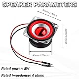 JYUDAUFU 2" 4Ohm 5W DIY Full Range Audio Speaker Micro Stereo Woofer Loudspeaker with Male Dupont Wire for Arduino DIY Replacement, DIY Multimedia Sound Box with VHM-314 Decoder Board (2Pcs) - Image 2