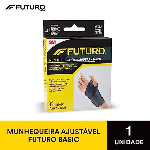 Futuro, 3M, Munhequeira Confortável - linha basic - Tamanho Ajustável, Cor: Preto