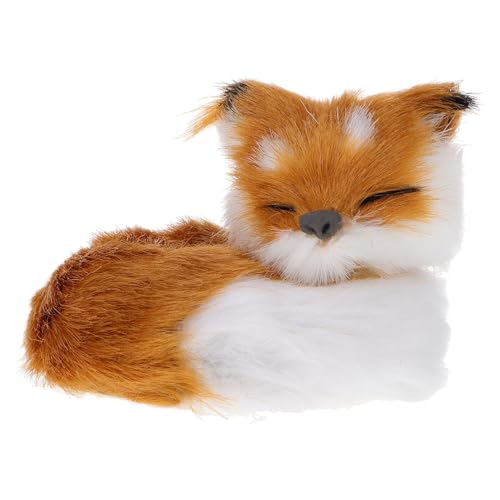 FIXOSHEE Peluches de de Pelaje Suave Modelo Realista de Dormido de Peluche Foxy para Decoración de Hogar y Oficina Figura Estática de Animal con Piel Sintética Segura FIXOSHEE Peluches de de Pelaje Suave Modelo Realista de Dormido de Peluche Foxy para Decoración de Hogar y Oficina Figura Estática de Animal con Piel Sintética Segura