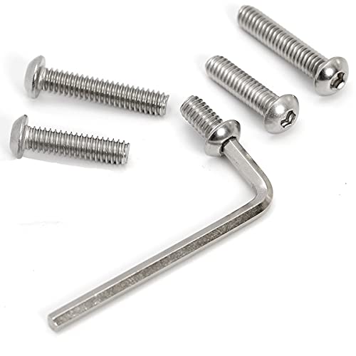 1/4-20 Threaded Inserts For Wood T Nuts 1/4-20 Bolts Fully Threaded Button Head Hex Socket Screws 1" 1-1/4" And Washers #TOP5