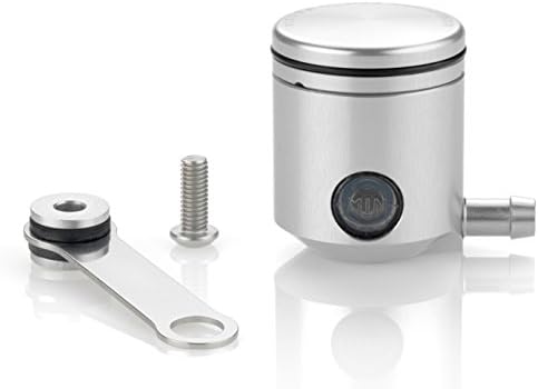 Rizoma Brake/Clutch Fluid Reservoir CT025 with level window, side outflow (dark silver)