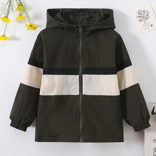 Veste coupe-vent pour garçons avec capuche - Modèle léger décontracté - 3