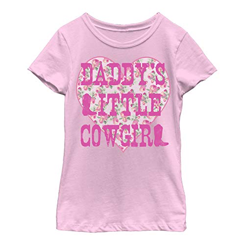 Fifth Sun Chin Up Daddy's Little Cowgirl Girls Short Sleeve Tee Shirt
