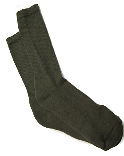 USOA Men's Military Boot Socks Olive DRAB - 3 Pair - Medium2
