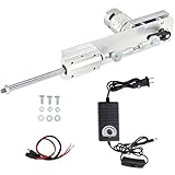 JQDML Higher Torque Reciprocating Cycle Linear Actuator DC 24V 120RPM Variable Speed Adjustable Stroke 2CM-8CM Max 40 lbs,with Power Supply (24V80mm120rpm)