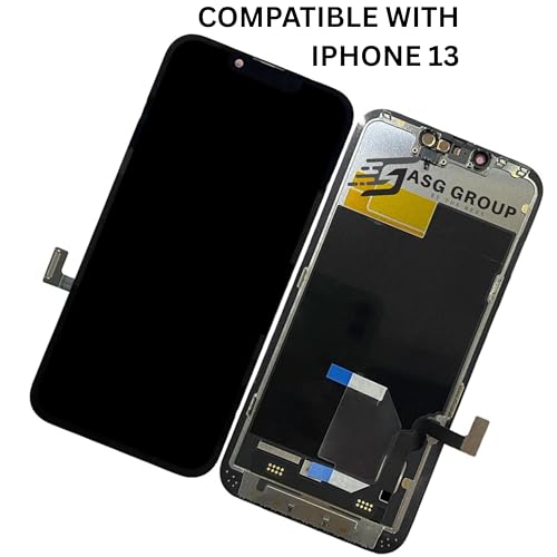 Image of Screen Replacement for iPhone 13 | IPS LCD FHD+ Display with Touch | 90Hz Smooth Refresh Rate | 680 nits Brightness | Face ID Working |