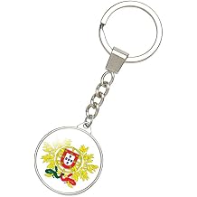 Ykonuyis Country National Emble Keychain Alloy Key Ring Double Sided Coat of Arms Key Chain