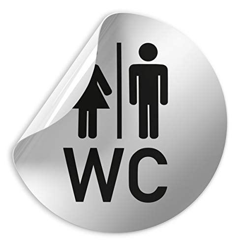 Kinekt3d Leitsysteme Folienschild Schild - WC + Toilettenpiktogramm Cover
