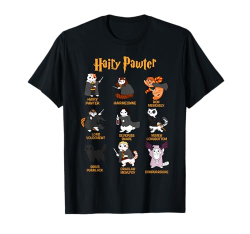 Vintage Funny Hairy Pawter T Shirt - T Shirt For Cat Lovers T-Shirt