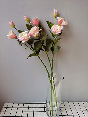 Suandsu 3Pcs Artificial Eustoma Lisianthus Flowers Fake Eustoma Grandiflorum Flower Silk Flower Arrangement Accessories Pink #TOP3