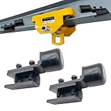 Beam Trolley Assembly Positioning for I-Beam | Electric Hoist Manual Trolley Limit | Trolley Limit Hardware for I-Beam. Thick Carbon Steel, Large Rubber Buffer Pad(2Pcs)