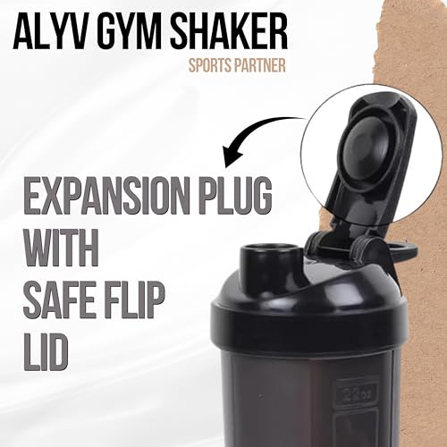 Image of ALYV Typhone Shaker Bottle 700ml | Protein Shaker Gym Bottle | Leak-Proof Sports Water Bottle for Fitness & Gym