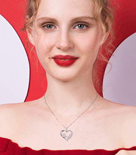 925 Sterling Silver Mom Necklace Love Heart Pendant Mama Bear Panda Elephant Sloth Animal Necklaces Mother Son Daughter Jewelry Gifts for Women Mum Family2