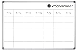 Aluminiumrahmen Bi-Office Magnetischer Wochenplaner Maya, Trocken Abwischbar, Inklusive Marker Und Magneten, Plantafel, Planungstafel, 60 x 40 cm