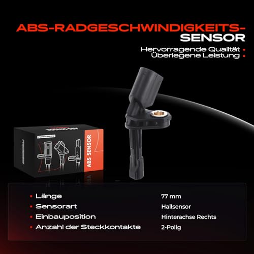 1x ABS Sensor Hinten Rechts für A1 A3 Q3 TT Altea Leon Toledo III Octavia II Superb II Beetle E-O-S Golf J-e-t-t-a III P-a-s-s-a-t S-c-i-r-o-c-c-o T-i-g-u-a-n T-o-u-r-a-n 2003-2020 1K0927808