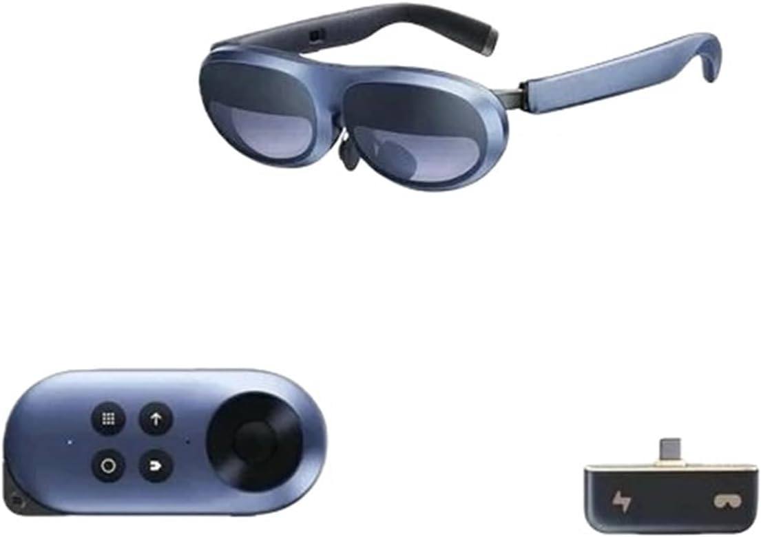 Max 3D AR Smart Glasses 215" Max Screen VR All-in-One with 120 Hz Refresh Rate&1080P FHD Micro-OLED for Phones/Switch/PS5(HUB Station)