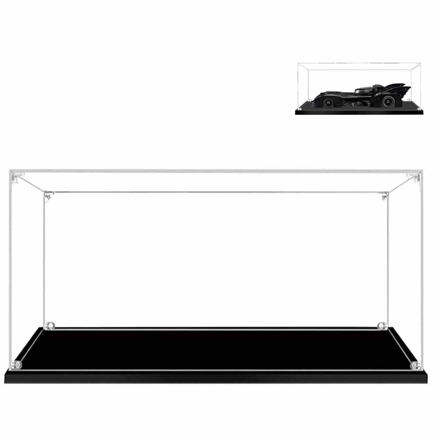 Acrylic Display Case for Lego 76139 Dustproof Clear Display Box Showcase for (1989 Batmobile) (Building Block Model is NOT Included)(2mm)
