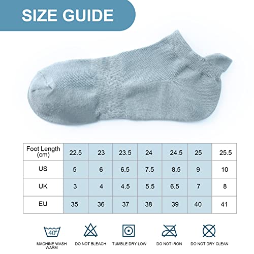 Yuhoea Womens Ankle Socks 5 Pairs Cozy Soft Cotton Socks For Women Low Cut Athletic Ventilation Casual Cute Socks One Size 5-9 #TOP5