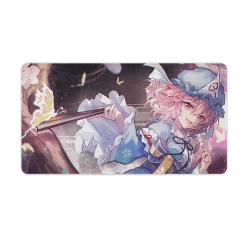 マウスパッド 大型 ゲーミング 東方シリーズ 西行寺幽々子 マウス パッド 耐久性が良い 防水 防汚 40X75cm テーブルマット ノンスリップ 適度な表面摩擦 キーボードパッド マウス対応の商品画像（Amazon）