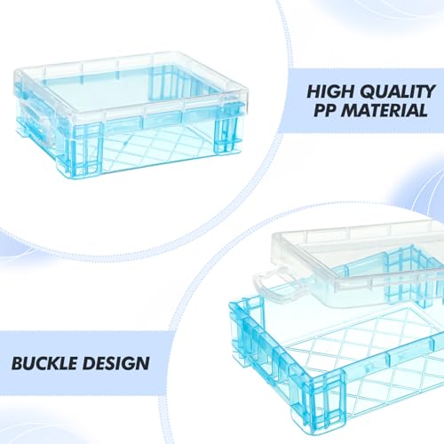 Image of Suzile 50 Pcs Plastic Crayon Box with Lid 4.8 x 3.4 x 1.6 In Crayon Storage Containers Bulk for Office School Classroom Supplies Pen Pencil Art Crafts(Multi Colors)