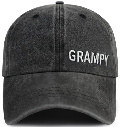 Image of Best Grandpa Gifts for Men, Funny Grampy Hat, World Best Pop Pop Gifts Baseball Cap, Father Day Christmas Birthday for Papa Pawpaw Grandfather Pappy Dad Black