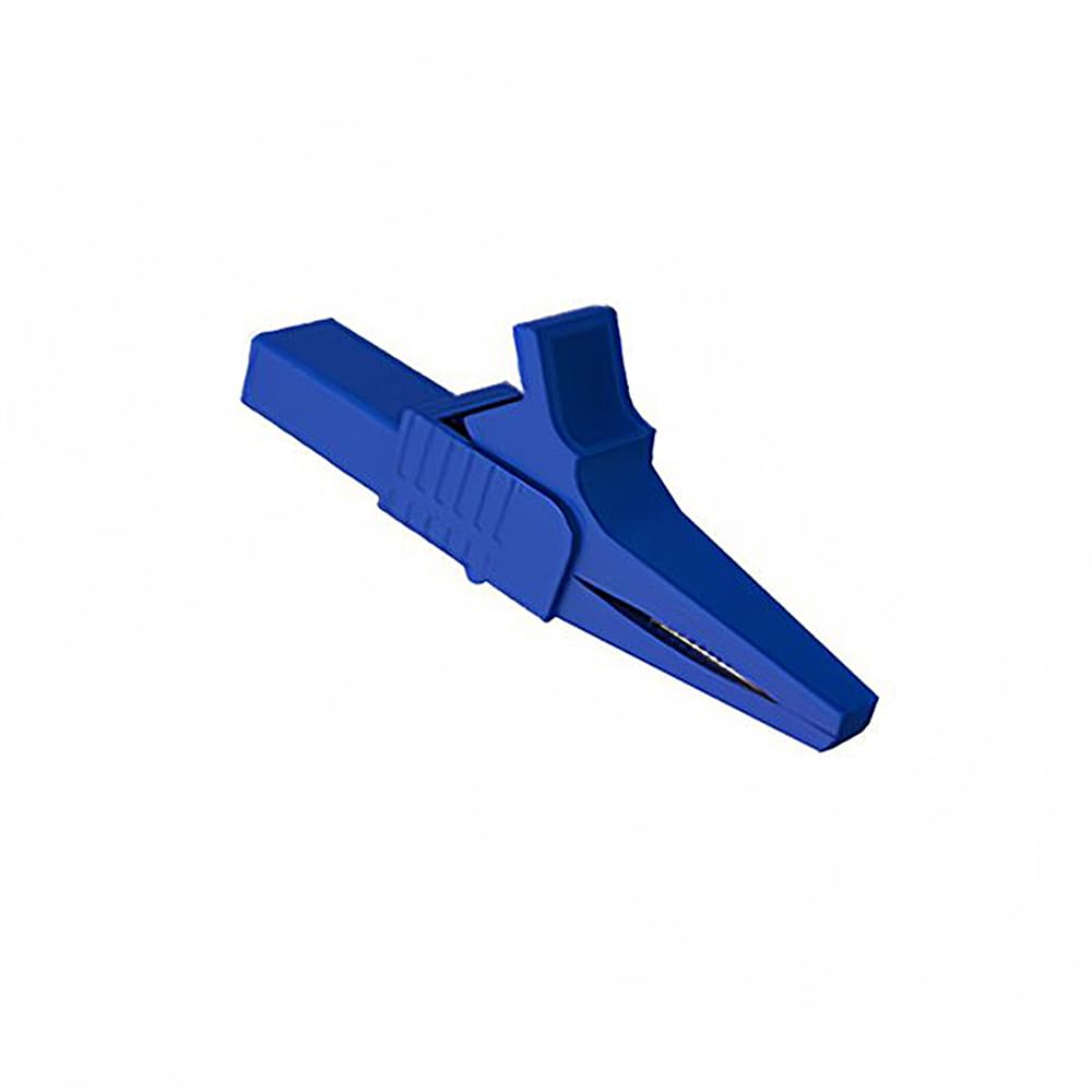 SagaSave 5 Colors Optional 1 Pack Crocodile Clamps Alligator Clips Durable Sturdy, with Insulating Shell, for Experiment Electrical Testing Circuit Connection(Blue)