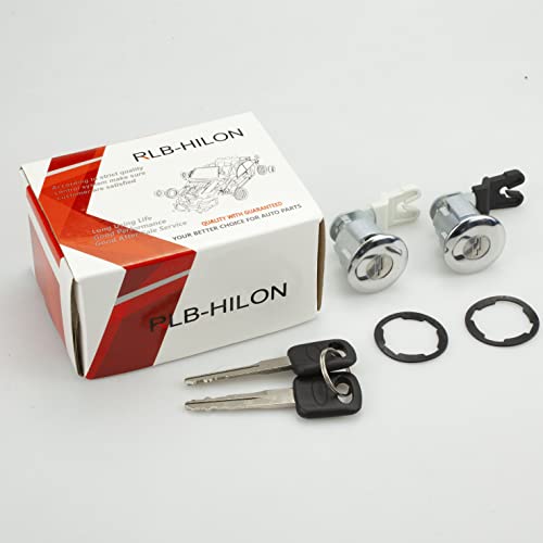 RLB-HILON Door Lock Cylinder Set Compatible with Ford E150 E250 E350 Econoline Van F150 F250 F350 Explorer Ranger Front Driver & Passenger Side Door Lock Kit