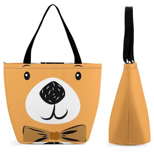 Sac de shopping ours pour voyage et quotidien avec bandoulière pratique pour femme