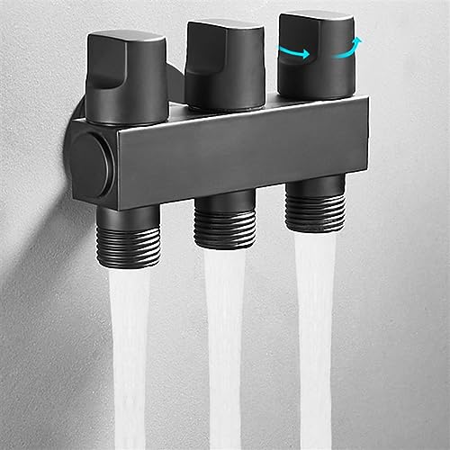 Robinet filetage multi-fonction à 4 voies et vanne d'arrêt wc laiton - 3
