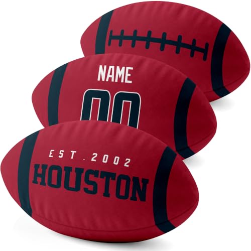 Image of ANTKING Houston Throw Pillow Custom Name Number for Men Boy Gifts | Personalized Gift for Youth for Birthday Christmas