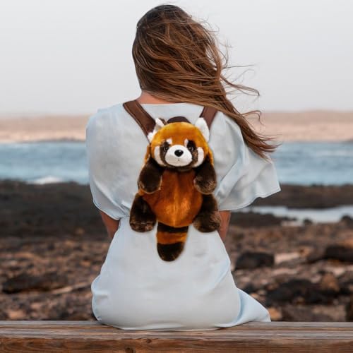 Sac à dos décontracté panda peluche avec main ajustable - 8
