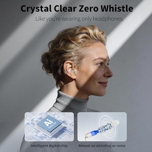 Hearing Aids for Seniors with Noise Cancelling - FDA Registered Invisible Hearing amplifiers,3 Modes,60hrs Chargingcase,Lightweight Amplifier for Elderly Men and Women