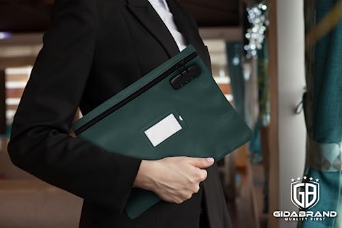Sac de notaire avec serrure vert porte documents rigide professionnel