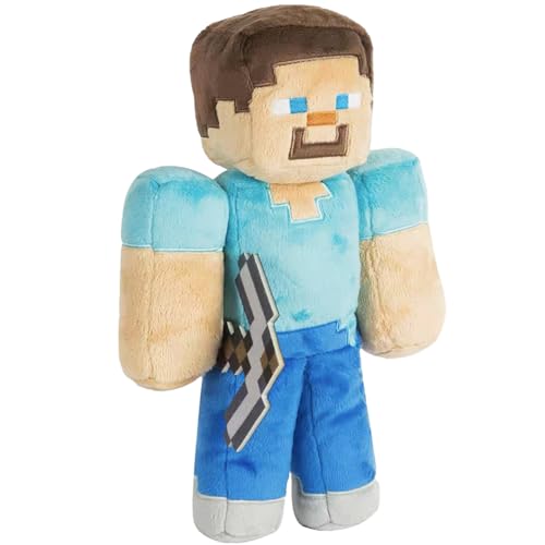 IQEPXTGO Mine-Craft Muñeco de Peluche Mine-Craft Steve Juguetes de Peluche Niños Peluche Muñeca Steve Plush Figura para Regalos de Fiesta De Cumpleaños para Niños