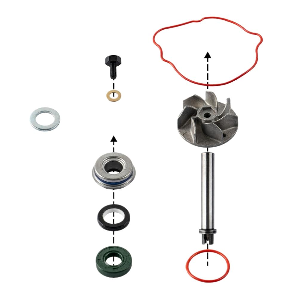 Kit Riparazione Pompa Acqua Compatibile Con Honda CBR600RR 2003-2006 | Numero di parte 19226-MEE-000 ; Adatto per Honda 600RR ; Include set di guarnizioni e tenute