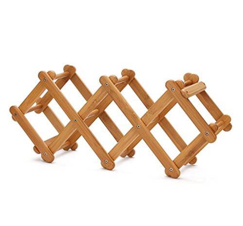 WOODEN LIFE Massief hout Krimpt Wijnrek, Europees Massief Hout Intrekbare Wijnrek Decoratie Moderne Minimalistische Wijnplank Thuis Woonkamer Wijnrooster (Ontwerp: A)