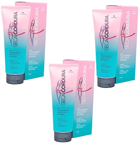 GEL SECA GORDURA REDUTOR DE MEDIDAS 240gr DEMAZON KIT 03 UNIDADES