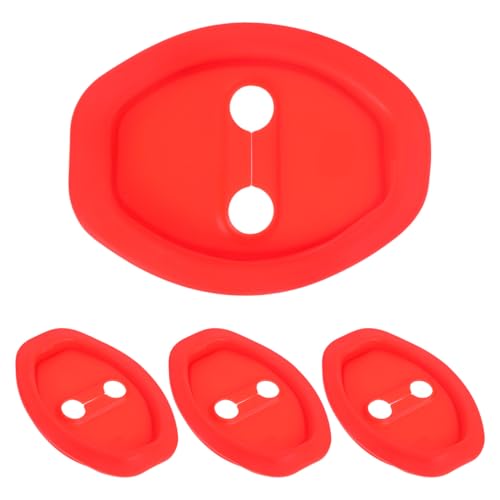 Image of MOLUCKFU Universal Car Door Lock Protective Covers 4-Pack Silicone Shock Absorbers Noise Reduction Latch Guards for Scratch Prevention and Lock Longevity
