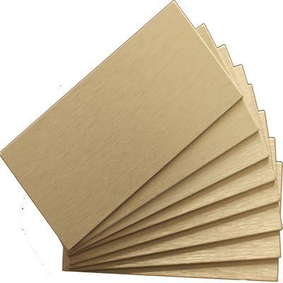 3" x 6" Metal Tile Flat Brushed in Champagne