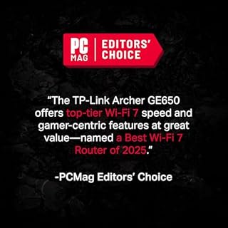 TP-Link Tri-Band BE11000 Wi-Fi 7 Gaming Router Archer GE650 | 6-Stream 11 Gbps supports 320MHz | 2×5G + 3×2.5G Ports USB 3.0 | Game Acceleration, Dedicated Gaming Port & Panel, RGB Lighting|HomeShield