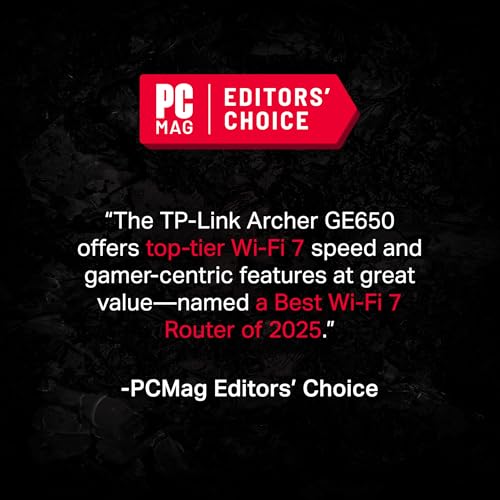 TP-Link Tri-Band BE11000 Wi-Fi 7 Gaming Router Archer GE650 | 6-Stream 11 Gbps supports 320MHz | 2×5G + 3×2.5G Ports USB 3.0 | Game Acceleration, Dedicated Gaming Port & Panel, RGB Lighting|HomeShield - Thumbnail 2