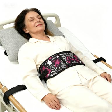 SUYIEYING Restraint Strap for Bed and Wheelchair Adjustable Anti-Fall Safety Strap Wheelchair Seat Safety Belt for Elderly Adults Dementia Patients Post-Operative Hospital Bed Chair Security