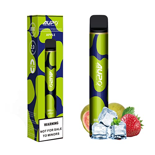 AUPO-Disposable-Vape-800-Puffs-No-Nicotine-Vape-Pens-for-Puff-E-Cigarettes-10-Flavors-E-Liquid-Kit-Pack-of-13610-Strawberry-Guava-1-pc