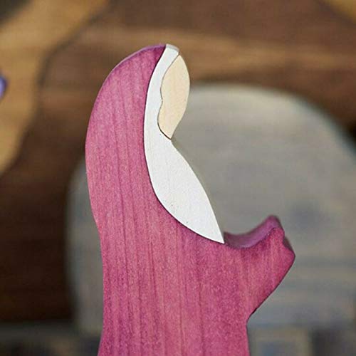 image for Bysoru Easter Wooden Stained Resurrection Scene Decor, Easter Wooden P